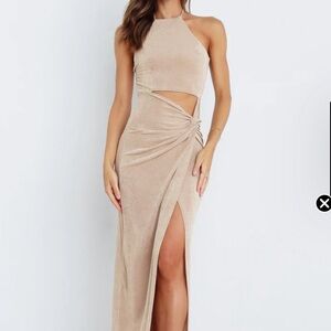 Gold maxi dress - worn once